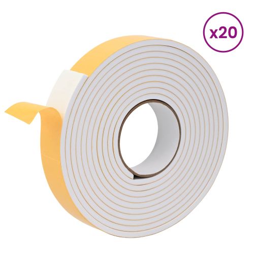 Самоотлепваща се пяна лента 20 pcs Бяло 30мм x 5м CR пяна