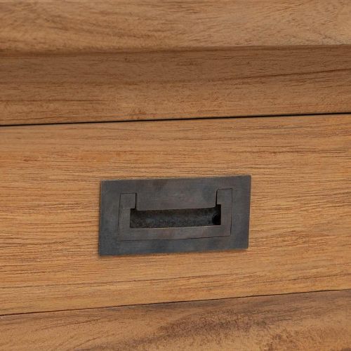 Конзолна маса Натурално 90 x 30 x 80 см Солидно тиково дърво