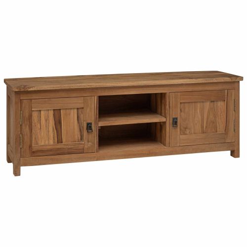 ТВ шкаф 110 x 30 x 40 cm Натурално Солидно тиково дърво