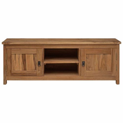 ТВ шкаф 110 x 30 x 40 cm Натурално Солидно тиково дърво