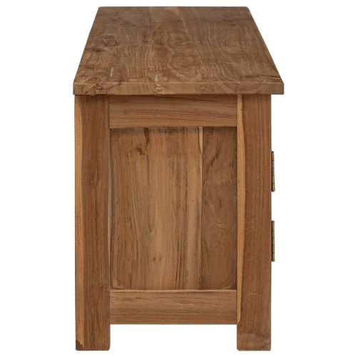 ТВ шкаф 110 x 30 x 40 cm Натурално Солидно тиково дърво