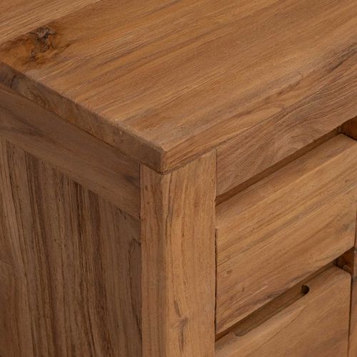 ТВ шкаф 110 x 30 x 40 cm Натурално Солидно тиково дърво