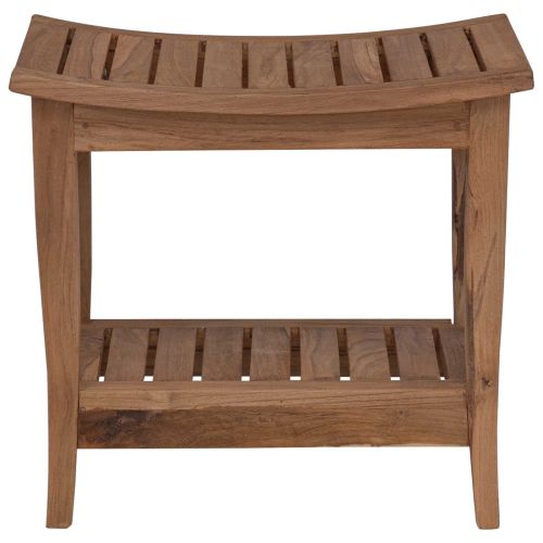 Маса за баня Натурално 50 x 35 x 45 cm Солидно тиково дърво