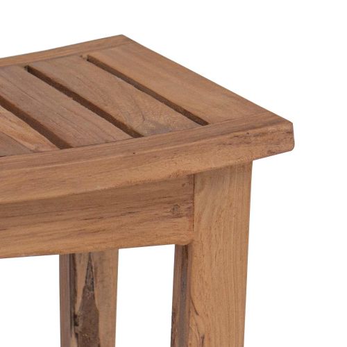 Маса за баня Натурално 50 x 35 x 45 cm Солидно тиково дърво