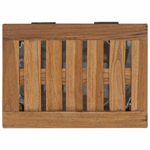 Кошница за Пране Натурално 35 x 25 x 60 cm Солидно тиково дърво