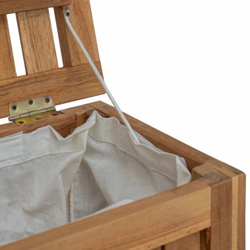Кошница за Пране Натурално 35 x 25 x 60 cm Солидно тиково дърво