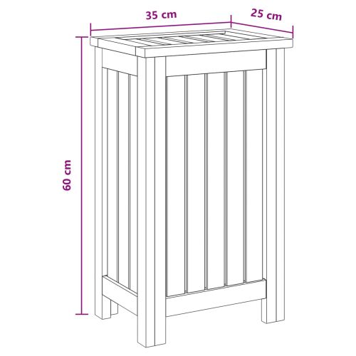 Кошница за Пране Натурално 35 x 25 x 60 cm Солидно тиково дърво