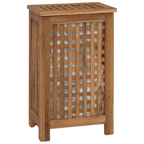 Кошница за Пране Натурално 35 x 25 x 60 cm Солидно тиково дърво