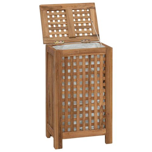 Кошница за Пране Натурално 35 x 25 x 60 cm Солидно тиково дърво