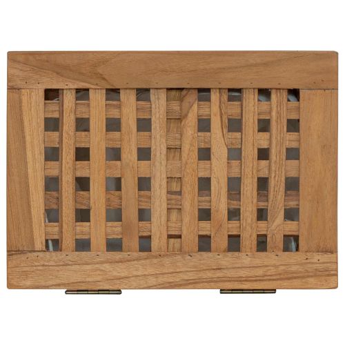 Кошница за Пране Натурално 35 x 25 x 60 cm Солидно тиково дърво