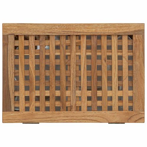 Кошница за Пране Натурално 50 x 35 x 60 cm Солидно тиково дърво