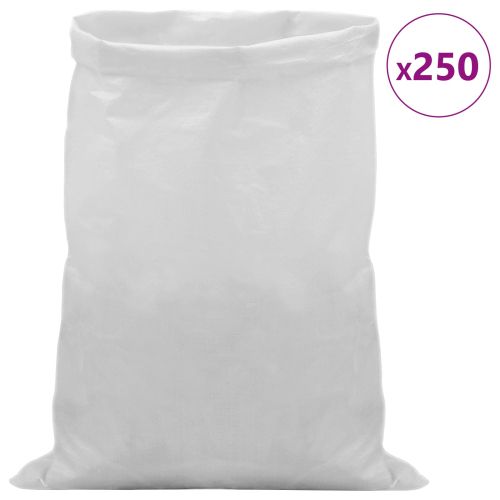 Тъкани чували 250 pcs Бяло 30 x 45 см ПП