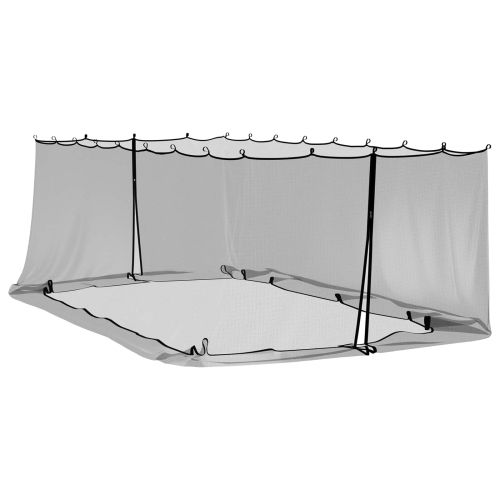 Комарна мрежа за беседка 220 mesh Черно 6 x 3 x 2 m Полиестер