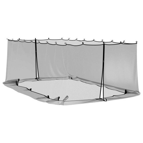 Комарна мрежа за беседка 220 mesh Черно 6 x 3 x 2 m Полиестер