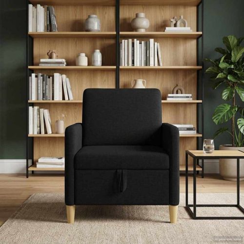 Диван с storage Черно 72 x 78 x 87 см Полиестер