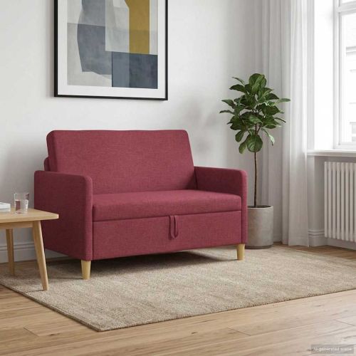 Диван с storage Виненочервен 122 x 78 x 87 см Полиестер