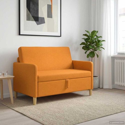 Диван с storage Тъмен жълт 122 x 78 x 87 см Полиестер
