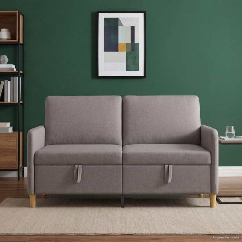 Диван с storage Таупе 152 x 78 x 87 см Полиестер