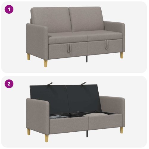 Диван с storage Таупе 152 x 78 x 87 см Полиестер