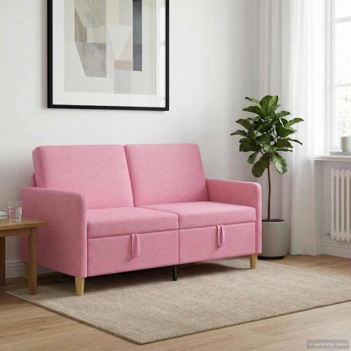 Диван с storage Розово 152 x 78 x 87 см Полиестер