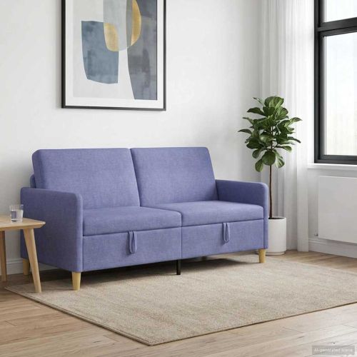 Диван с storage Дънково син 172 x 78 x 87 см Полиестер