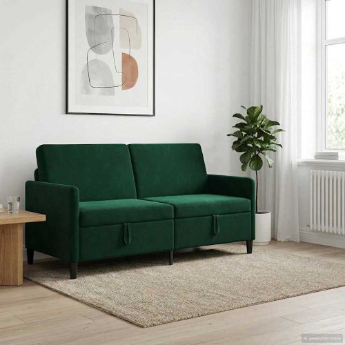 Диван с storage Тъмнозелено 172 x 78 x 87 см Полиестер