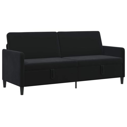Диван с storage Черно 192 x 78 x 87 см Полиестер