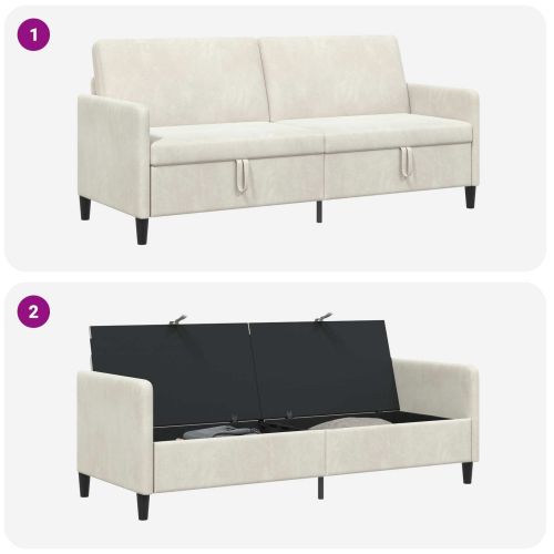 Диван с storage Кремаво 192 x 78 x 87 см Полиестер