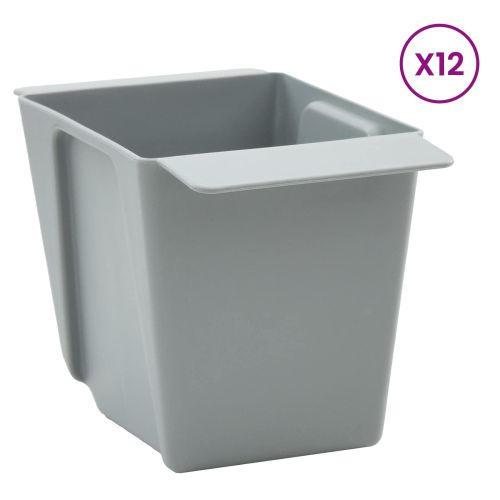 Кутиите за цветя за евро палети 12 pcs Светлосиво