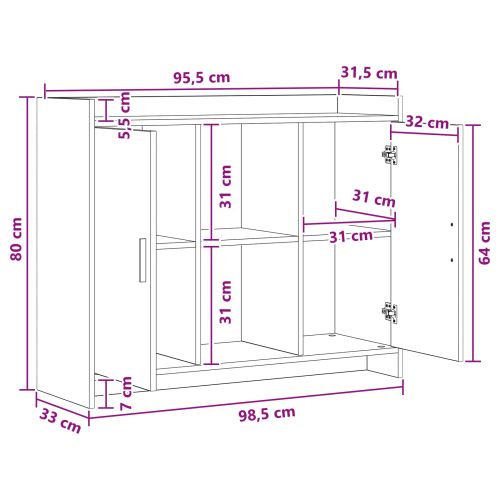 Служебен шкаф 98,5 x 33 x 80 см PB