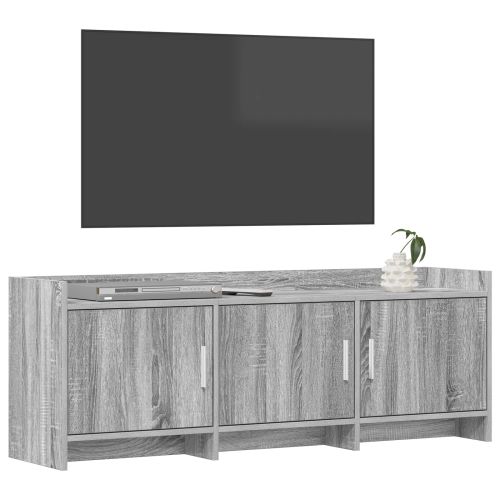 ТВ шкаф 130 x 33 x 47 см Сив Сонома Инженерна дървесина