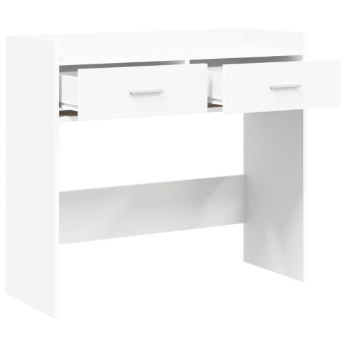 Конзолна маса Бяло 90 x 35 x 80 см Инженерна дървесина