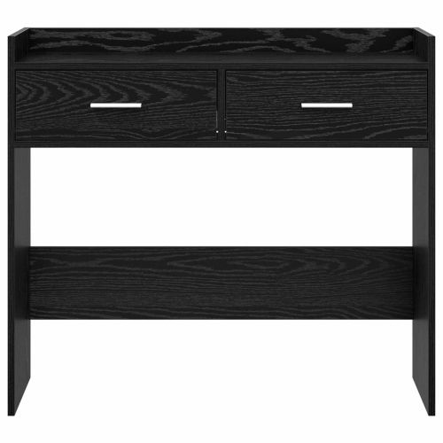Конзолна маса Черен дъб 90 x 35 x 80 см Инженерна дървесина