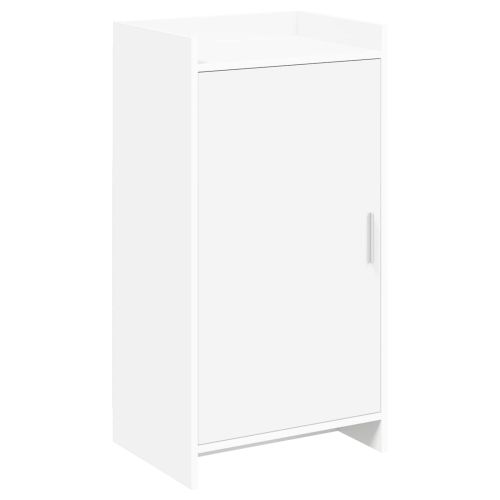 Шкаф за обувки с врата Бяло 48 x 36 x 92 см Инженерна дървесина
