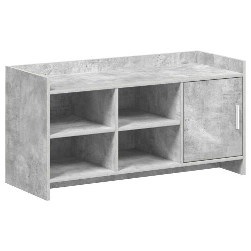 Шкаф за обувки със съхранение Бетонно сиво 100 x 39,5 x 51 см