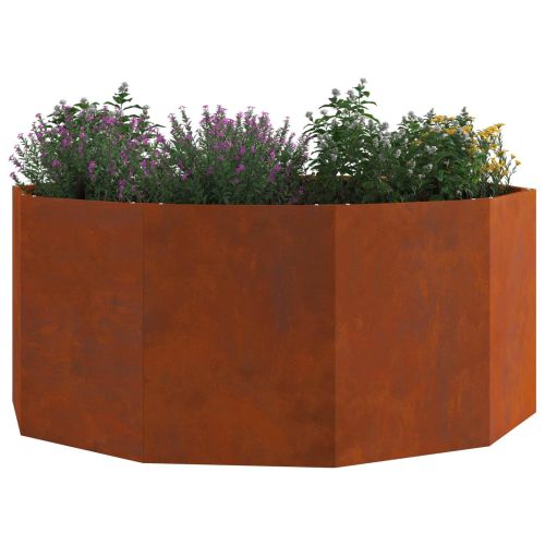 Кашпа Ръждясало 120 x 120 x 50 см Патинираща стомана