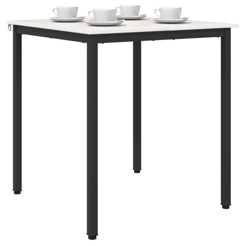 Трапезна маса Бяло 70 x 70 x 75 cm Солидно борово дърво