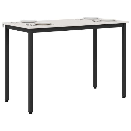 Трапезна маса Бяло 110 x 55 x 75 cm Солидно борово дърво