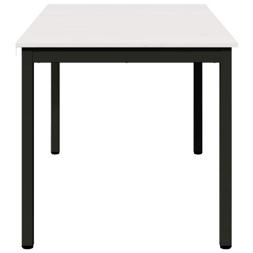 Трапезна маса Бяло 140 x 80 x 75 cm Солидно борово дърво