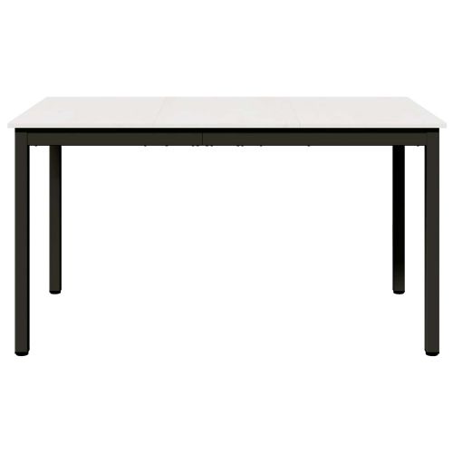 Трапезна маса Бяло 140 x 80 x 75 cm Солидно борово дърво