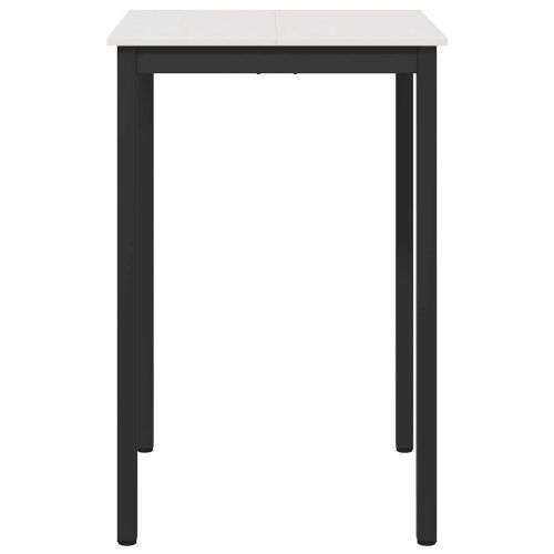 Бар маса Бяло 70 x 70 x 105 см Солидно борово дърво