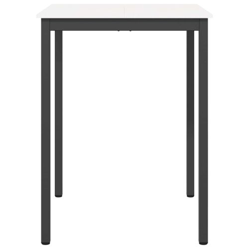 Бар маса Бяло 80 x 80 x 105 см Солидно борово дърво