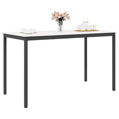 Бар маса Бяло 180 x 90 x 105 см Солидно борово дърво