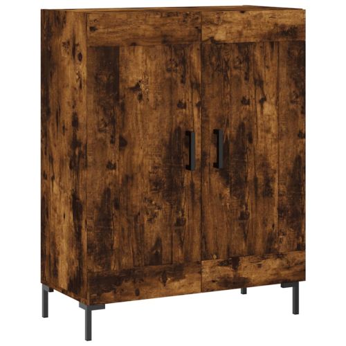 Сайдборд, опушен дъб, 69,5x34x90 см, инженерно дърво