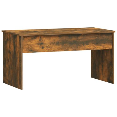 Кафе маса, опушен дъб, 102x50,5x52,5 см, инженерно дърво