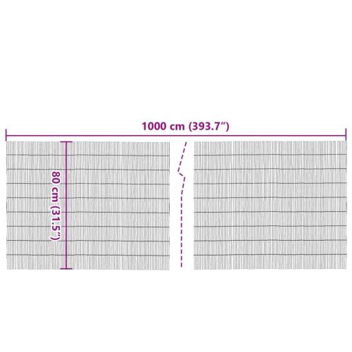 Градинска ограда 1000x80 см тръстика