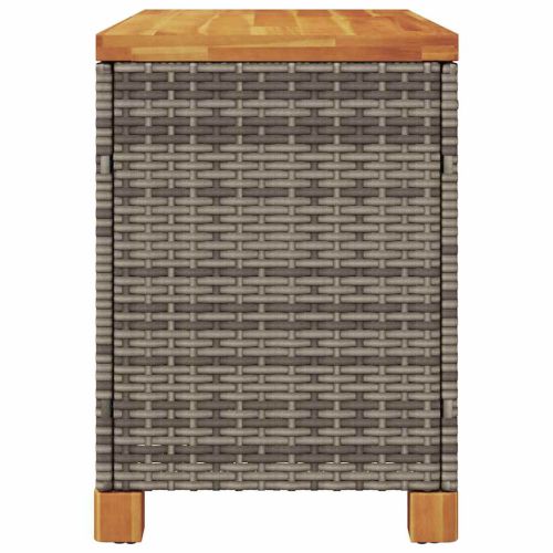 Градинска кутия за съхранение сива 80x40x48 см PE ратан акация