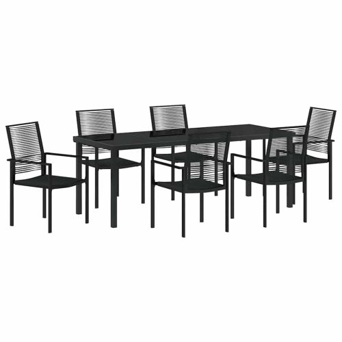 Комплект за хранене в градината 7 pcs Черно