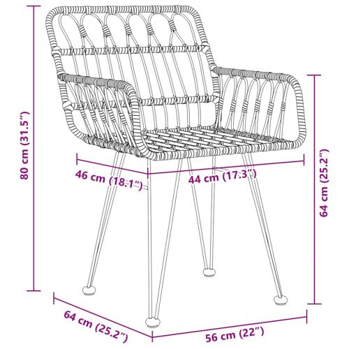 Комплект за хранене в градината 7 pcs Кафяво