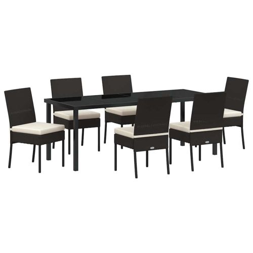 Комплект за хранене в градината 7 pcs Черно